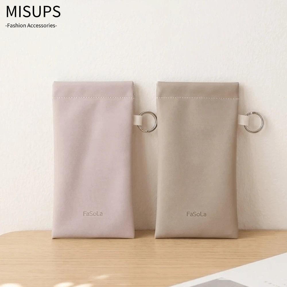 Kính Mắt MISUPS, Túi Kính Mát Di Động Chống Trầy Xước, Da Mềm Có Vải Vệ Sinh Túi Bảo Quản Kính Mắt