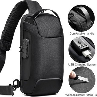 Túi đeo chéo nam Oxford – Khóa chống trộm, chống trầy xước & chống nước