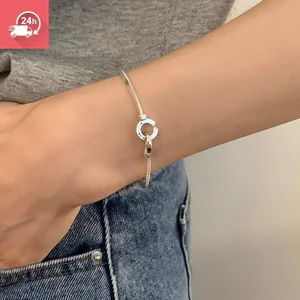 Thời trang Hàng mới về: Vòng tay vuông bạc tối giản Niche phong cách Hàn Quốc dành cho nữ