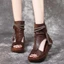 Giày Sandal Nữ Roman Hở Mũi Khóa Kéo Sau - Chất Liệu Da PU Mềm Mại Thoáng Mát Mùa Hè ✨Bubblu11.vn✨