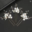 3 Chiếc Hình Chữ U Hoa Handmade Kẹp Tóc Handmade Kim Cương Giả Hoa Mũ Đội Đầu Cho Người Phụ Nữ Tạo Kiểu Tóc Làm Chân