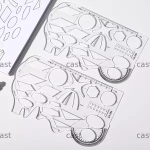 CAST Thước Trường Vật Dụng Văn Phòng Đa Năng Vẽ Hình Học Sáng Tạo Văn Phòng Phẩm Quà Tặng Hình Voi Toán Chức Năng Thước