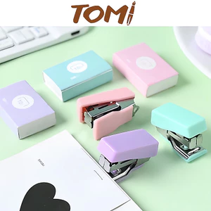 Bấm Ghim Mini Kèm Hộp Ghim Màu Pastel TOMI 041