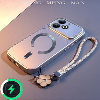 Thích hợp cho Infinix SMART 8 infinix HOT 40i Infinix Spark go 2024 Cuộn dây từ tính loại C mới + Vỏ điện thoại TPU dây dày 0068