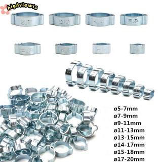 HIGHVIEWLS 10 Cái Kẹp Ống dẫn động Giun cố định, Bộ phân loại tai đôi mạ kẽm có thể điều chỉnh, dùng cho ống nước Hoop