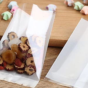 Túi đựng trà, bánh kẹo bao bì đựng trà hoa, 1 mặt trắng 1 mặt trong - Combo 100 túi túi HÀN NHIỆT nhiều kích thước