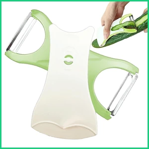 Dụng cụ gọt vỏ xoay đa chức năng 2 trong 1 Trục xoay hai đầu Dụng cụ gọt vỏ khoai tây Dụng cụ gọt vỏ tay cầm chống trượt jiwvn