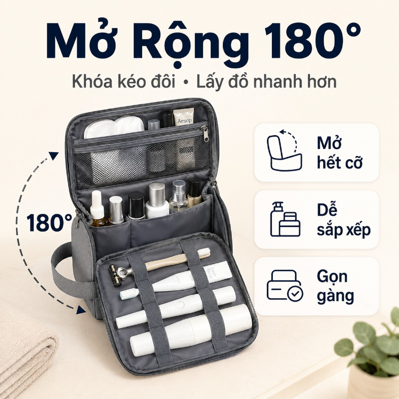 Túi Đựng Mỹ Phẩm & Đồ Vệ Sinh Cá Nhân  - Đựng Mỹ Phẩm & Đồ Vệ Sinh Cá Nhân, Thiết Kế Nhẹ & Bền, Đồng Hành Mọi Chuyến Đi