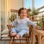 6M-4Y Bé Gái Mùa Thu Trang Phục Cổ Búp Bê Kẻ Sọc Cổ Áo Dài Tay Với Xù Viền Quần 2 Chiếc Bộ