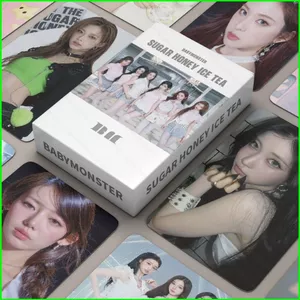 HT3 55 Cái / bộ BABYMONSTER LOMO Card Kỹ Thuật Số Đơn SƠN ONG ICE TEA Bưu Thiếp KPOP Ngôi Sao Ngoại Vi TH3