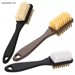 Bàn chải làm sạch bền 2 mặt Tẩy cao su Phù hợp cho giày da lộn Boot Cleaner [VN]