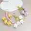 # HB # Móc Treo Hợp Thời Trang Hoa Pu Da Mặt Dây Chuyền Handmade Móc Khóa Ô Tô Móc Khóa Da Thời Trang Sáng Tạo Túi Mặt Dây Chuyền Túi Trang Trí.