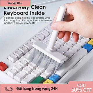 Bộ làm sạch đa chức năng 5 trong 1 thiết kế cho bàn phím máy tính và tai nghe không dây mang lại hiệu quả tối ưu