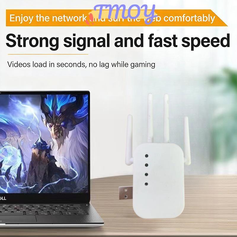TMOY Bộ mở rộng phạm vi WiFi có dây Bộ khuếch đại tăng cường tín hiệu Bộ lặp kết nối nhanh cho phòng ngủ Nhiều thiết bị Mạng gia đình TMOY