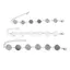 Flgo 6 Miếng Lót Viền Tròn DIY Trống Thủy Tinh Cabochons Vòng Tay Bạc Để Làm Đồ Trang Sức