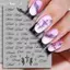 Cá Tuyết Đen trắng thư từ móng tay dán đôi cánh thiên thần thư hỗn hợp thiết kế Holographic Y2K Nail DIY trang trí dán
