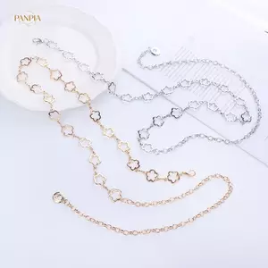PNPIA- Kim Loại Thời Trang Rỗng Hoa Eo Dây Xích Nữ Đầm Áo Sơ Mi Phù Hợp Với Trang Trí Thắt Lưng Cơ Thể Dây Xích
