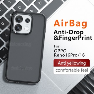 Ốp Lưng Cho Oppo Reno16 Pro F Reno16Pro Reno16F 5G 2026 Matte Skin Feel Trong Suốt Mờ TPU Ốp lưng Acrylic Từ Tính Với Áo Giáp Sạc Không Dây Ốp Lưng Chống Sốc