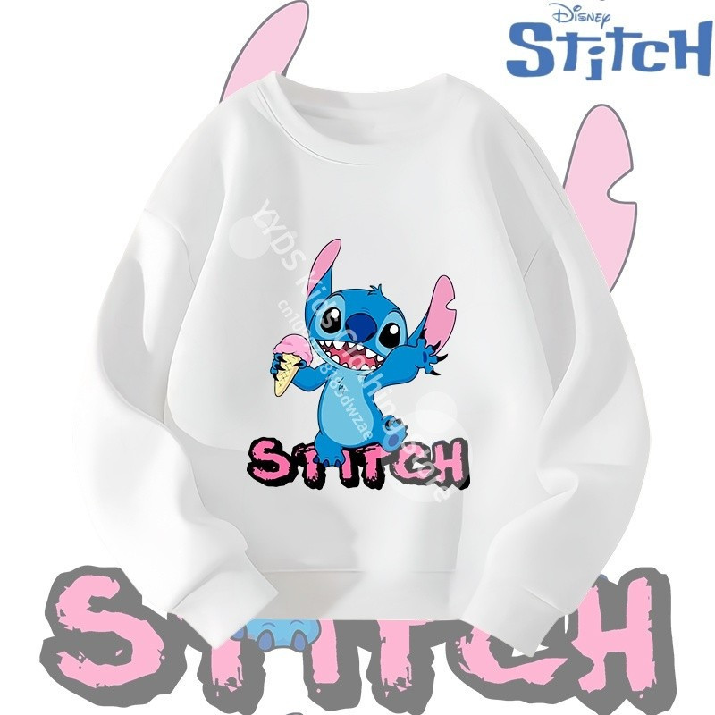 Thời Trang Trẻ Em Hoạt Hình Stitch In Áo Len Cho Ngoài Trời Mặc Thường Ngày Bé Gái Áo