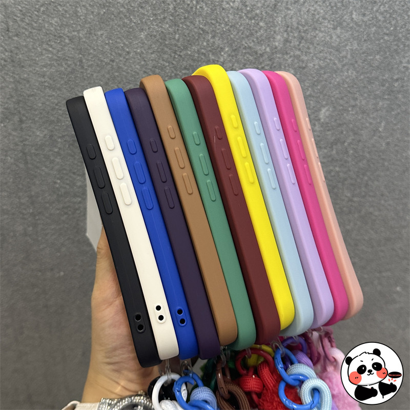 Flannel - Ốp Điện Thoại Lót Có Dây Buộc Cho Redmi Note 12 Pro Plus 12 Turbo 4 Pro 3 5G Ốp Lưng Bảo Vệ Camera Đơn Giản Dễ Thương Vỏ Mềm Dây Đeo Vỏ Điện Thoại