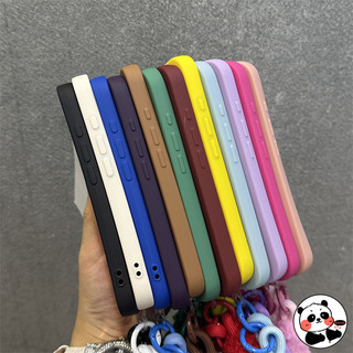 Flannel - Ốp Điện Thoại Lót Có Dây Buộc Cho iQOO Z10X Z10 Z9 Turbo Pro Plus Z5X Z5 Z3 Z1 5G 4G Ốp Lưng Bảo Vệ Camera Đơn Giản Dễ Thương Vỏ Mềm Vỏ Điện Thoại
