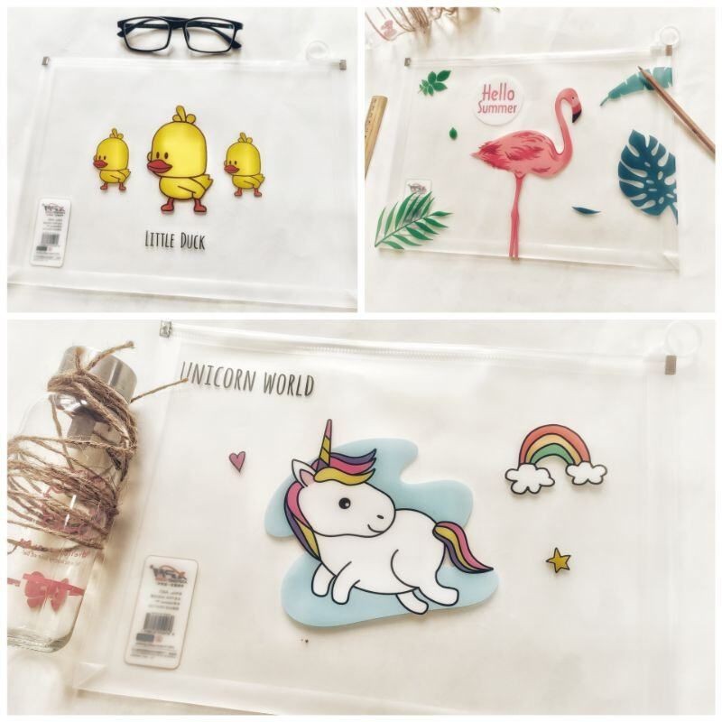 Túi Zip A5 , Bìa Đựng Tài Liệu A5 Trong Suốt Chống Nước (18x24cm)