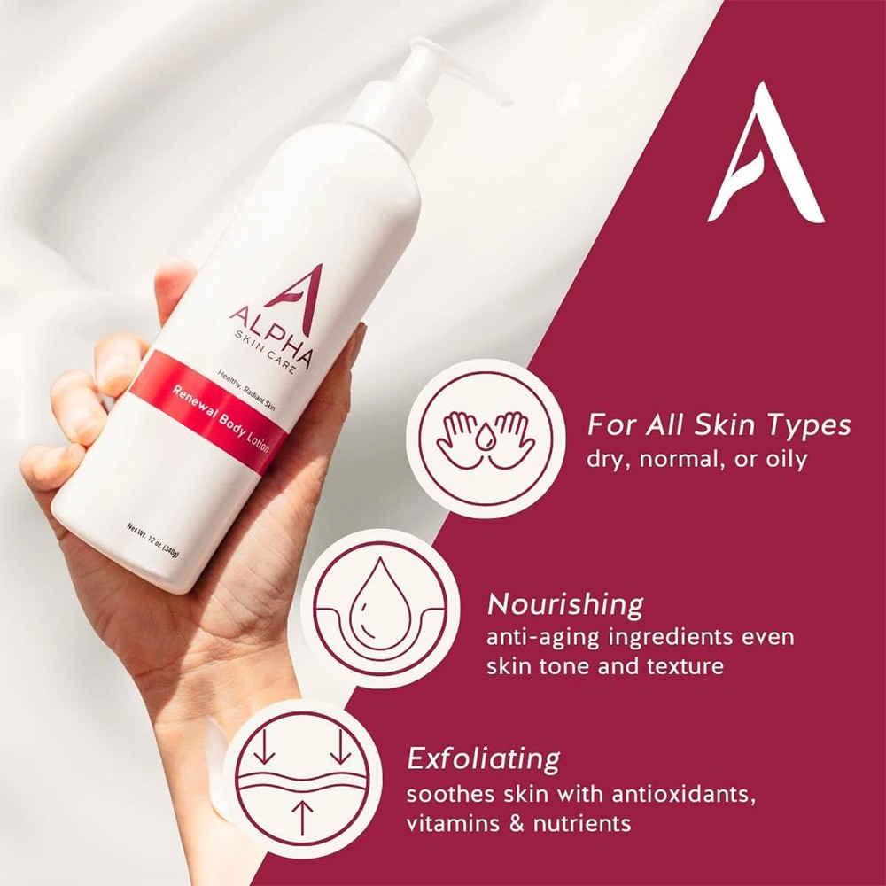 Alpha Skin Care Revitalizing Body Lotion 12 Oz with 12% Glycolic AHA