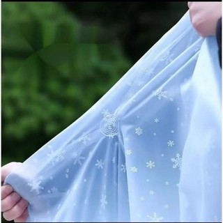 ￼Bộ quần áo mưa nhựa dẻo họa tiết Hoa Tuyết chống thấm tốt