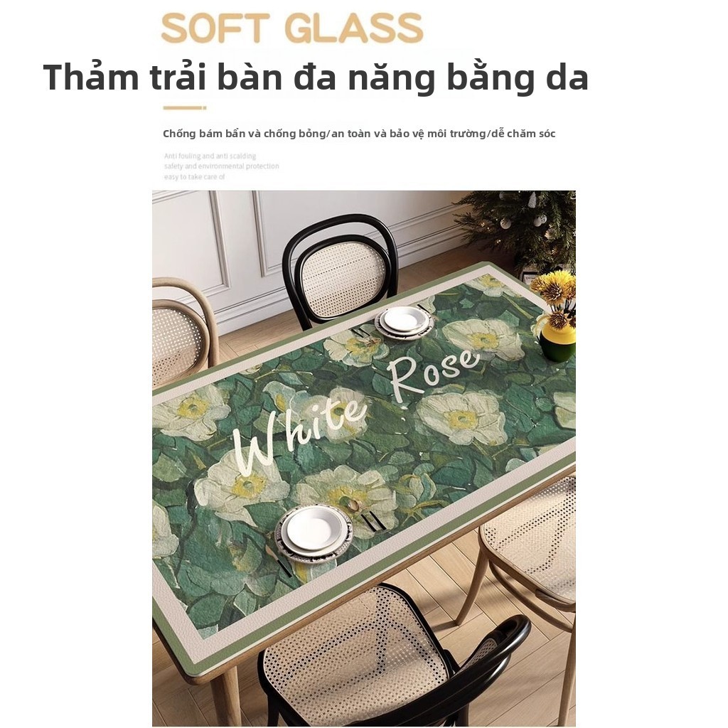 Tấm Lót Bàn Nghệ Thuật Tranh Sơn Dầu | Chống Nước, Cách Nhiệt | Họa Tiết Hoa Cổ Điển | Lót Bàn Trang Trí Nhà, Quán Cà Phê, Phòng Ăn