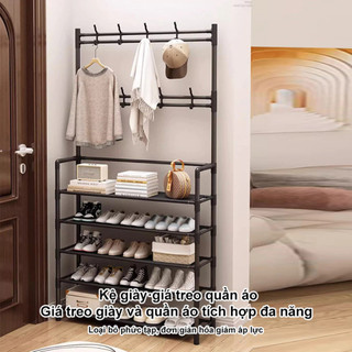(SẴN) Kệ Đựng Giày Dép Đa Năng Kèm Móc Treo MAISON, Kệ Để Giày Túi Xách Quần Áo Gọn Gàng Tiện Lợi