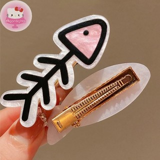Moonlights Nhật Bản Dễ Thương Cá Nhỏ Xương Kẹp Tóc Bé Gái Nổ Kẹp Gãy Sinh Viên Oril Vui Nhộn Kẹp Tóc Mũ EN