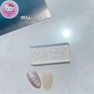 Moonlights 1 3D Silicone Móng Tay Khắc Khuôn Chữ Cái Khuôn Dập Thiết Kế Gel Stencils DIY Làm Móng Tay Phụ Kiện Dụng Cụ EN