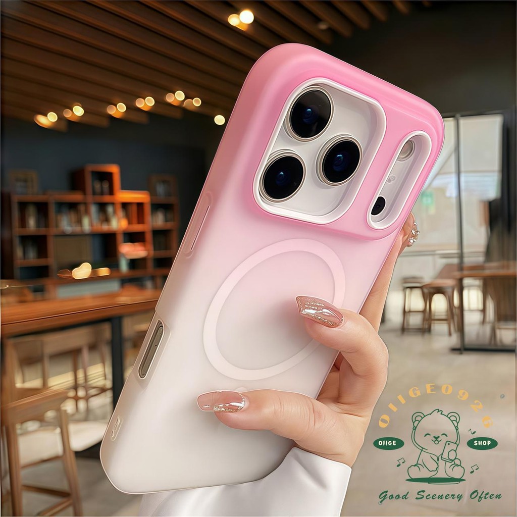 【 Ốp lưng iPhone17 】 Vỏ điện thoại từ tính lỏng mờ màu cam iphone17 Pro Max 16 15 14 13 12 cho vỏ iPhone Vỏ mềm silicon TPU chống sốc