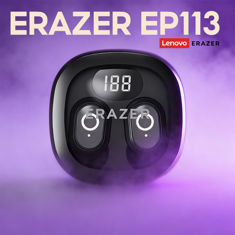Tai nghe Lenovo ERAZER EP113 Tai nghe không dây thực sự HD Stereo HIFI Độ trễ thấp có Mic Bluetooth 5.4