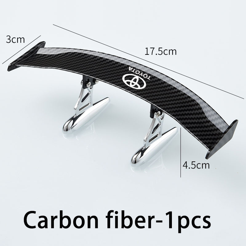 Toyota Vios Chúc Hilux Yaris Rush GR Innova Veloz Fortuner Alphard Altis Camry Harrier Xe Mini Đuôi Cánh Sợi Carbon Nhìn Mini Sửa Đổi Cánh Đuôi Mô Hình Cánh lướt gió phía sau tự động