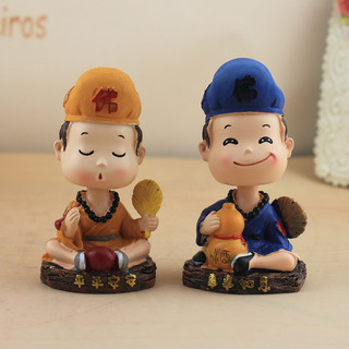 Sáng Tạo Di Chuyển Đầu Monk Xe Ô Tô Jigong Đồ Trang Trí Nhựa Thủ Công Trang Trí Nhà Cửa Quà Tặng Cho Nam Nữ ZXZQ