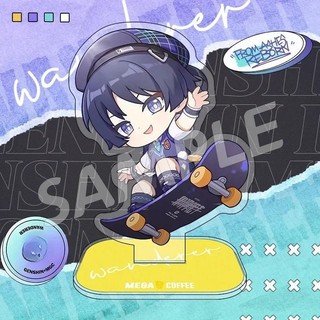 MEGA MGC COFFEE Wanderer Anime KeyChain yuan shen Men Key Chain for Women Fashion Badge Figure Acrylic Keyring
