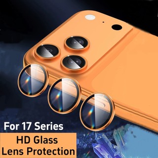 Mới Kính Màu Cam Bảo Vệ Ống Kính Máy Ảnh Cho iPhone 17ProMax 17Air 16Plus 15 14 13 12 11 Kính Cường Lực Camera Bảo Vệ Phim