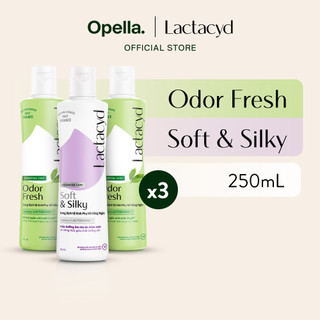 Bộ 2 Chai DDVS Phụ nữ Lactacyd Odor Fresh 250ml/chai + 1chaiDDVS Phụ nữ Lactacyd Soft & Silky Dưỡng Ẩm 250ml