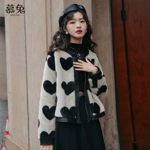 Mutu Tình Yêu - Jackets Thick Sheep Fur Winter 2025 Luxurious Short Faux Fur