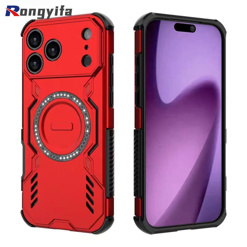 Ốp Từ Tính Tản Nhiệt Cho Redmi Note 15 14 14S Pro Plus 13 12 Pro A5 A4 A3 Turbo 4 3 Pro 5G 4G Vỏ Điện Thoại Bướm Giáp Đơn Giản Phong Cách Mech Vỏ Mềm Chống Sốc