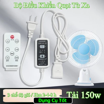 Bộ Chuyển Đổi Quạt Thường Thành Quạt Thông Minh Có Remote Điều Khiển Từ Xa – 3 Tốc Độ, Chế Độ Ngủ, Hẹn Giờ 2/4/8h DNTT