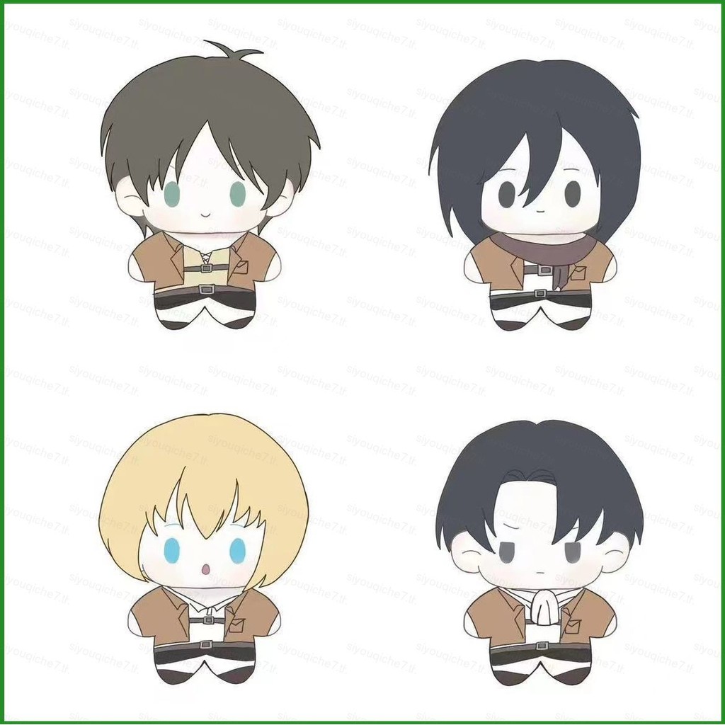 SY Tấn Công Titan Sang Trọng Búp Bê Quà Tặng Cho Bé Gái Túi Mặt Dây Chuyền Eren Levi Mikasa Armin Đồ Chơi Nhồi Bông Cho Trẻ Em Móc Khóa