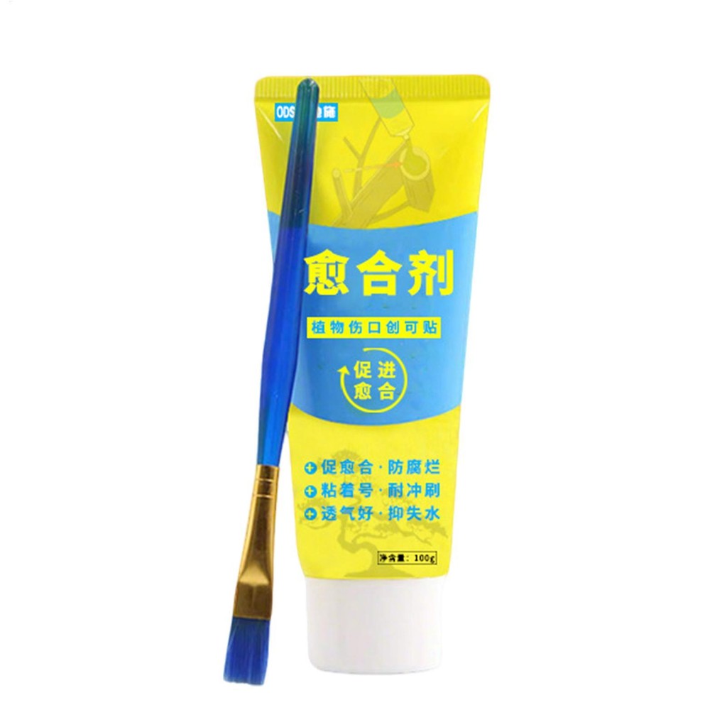 Tree Pruning Sealer Bonsai Tree Pruning Sealer Agent 100g Weatherproof Paste with Brush Trunk Dressing greiwe2vn