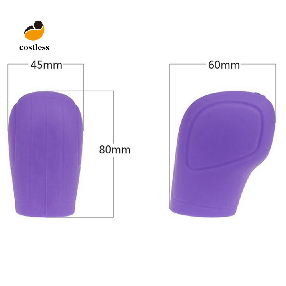 Costless 1 Chiếc Ô Tô Tự Động Silicone Gear Head Shift Knob Cover Handbrake Grip Trang Trí Nội Thất