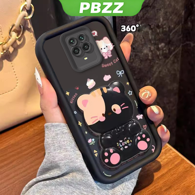 Ốp Lưng Cho Redmi NOTE 9S REDMI NOTE 9 PRO Vỏ Điện Thoại Vỏ Mềm Silicon Chống Sốc Thiết Kế Mới Thẩm Mỹ Có Giá Đỡ 360° Gương trang điểm mèo dễ thương cho bé gái JTXMMZJ