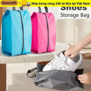 Túi đựng giày ESSENCEH, có dây kéo chắc chắn Túi đựng giày 12 màu, Giày đa chức năng chống bụi bằng vải Polyester gia đình