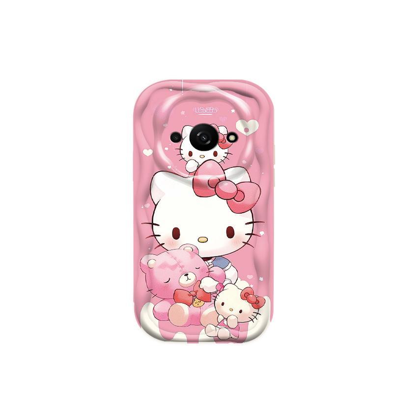 Ốp Silicon Hoạt Hình Cho Redmi A3 / POCO C61 4G 3D Bé Gái Vỏ Điện Thoại Mềm TPU Kitty Sinh Viên Chống Sốc Ốp Lưng
