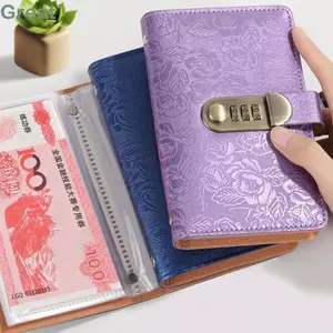 Thử thách tiết kiệm chất kết dính Mini TUYỆT VỜI, với khóa mật khẩu Dung tích lớn 100 phong bì Tiết kiệm tiền Challeng, Quà tặng Tiết kiệm tiền Chống thấm nước Tiết kiệm tái sử dụng Thử thách Sách cặp đôi