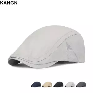 Mũ Nam KANGN Beret, Mũ Newsboy Lưới Có Thể Điều Chỉnh, Retro Thoáng Khí Tốc Độ Sấy Phía Trước Mũ Flat Gorras
